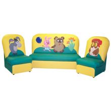 "Сказка-люкс" комплект детской мягкой мебели Медвежонок и Поросенок