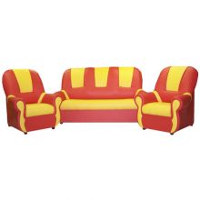 «Добрый Гном» комплект детской мягкой мебели красно - желтый