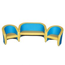«Совенок» комплект детской мягкой мебели голубо-желтый