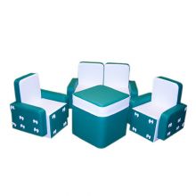 «Бантик» комплект детской мягкой мебели зелено-белый